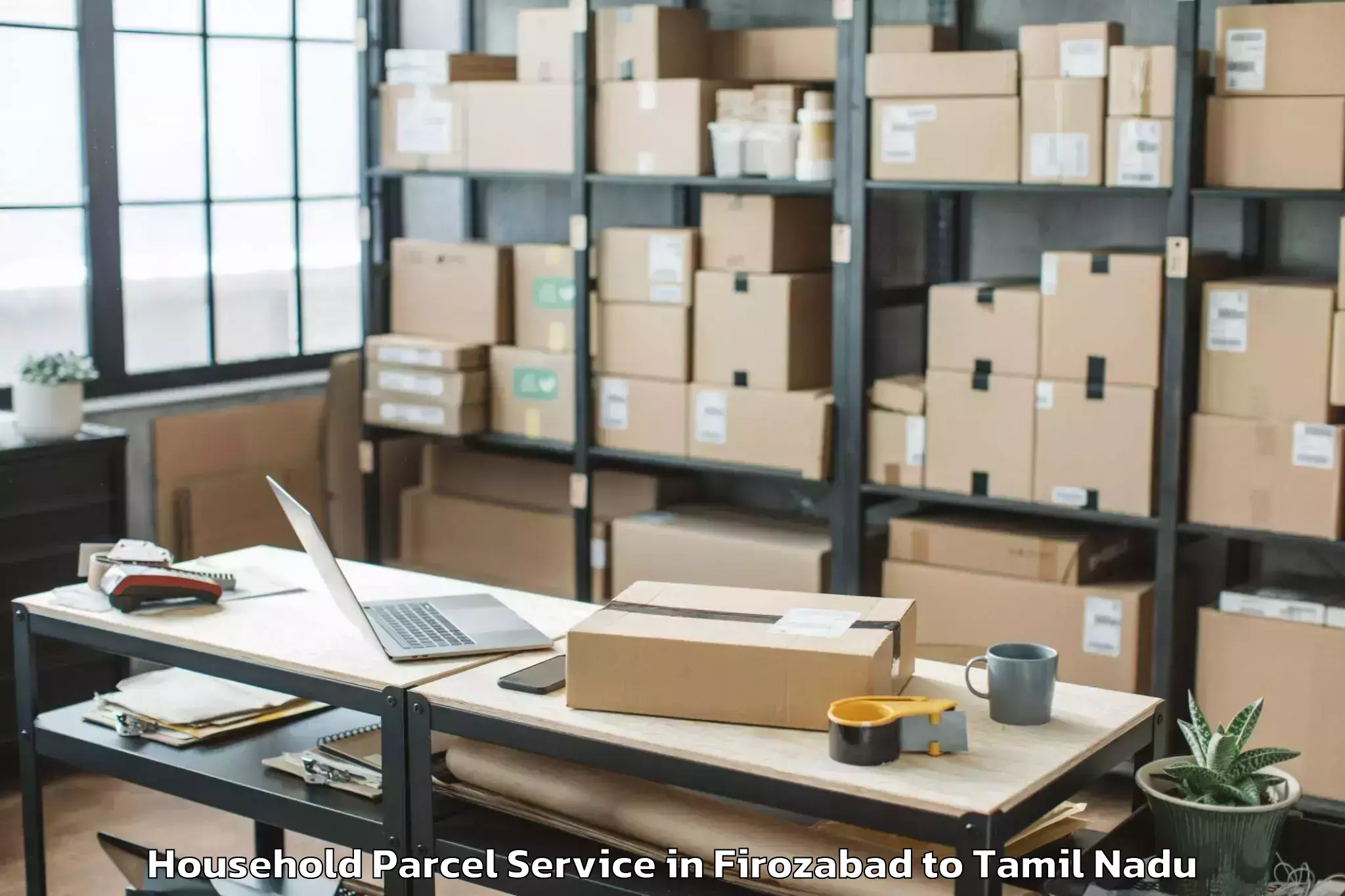 Top Firozabad to Sholinganallur Household Parcel Available